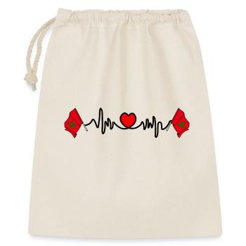 Cardio de fréquence cardiaque pour le Maroc - Sac cadeau 40 x 50 cm - nature - Devant
