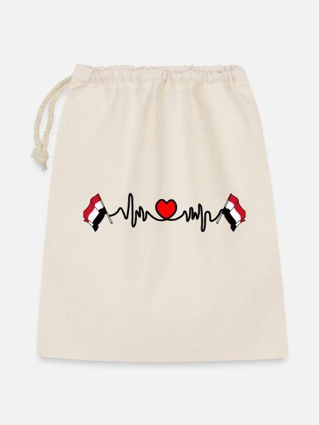Herzfrequenz-Cardio für Jemen - Geschenkbeutel aus Baumwolle (40 x 50 cm) - Natur