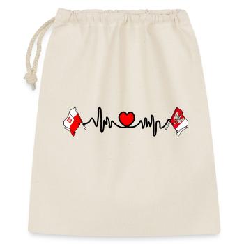Cardio heart Flag Poland, Greater Poland - Gift Bag 40 x 50 cm - nature - Front