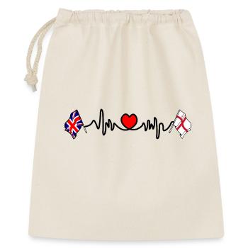 City of London & UK Heartbeat - Geschenkbeutel aus Baumwolle (40 x 50 cm) - Natur - Vorne