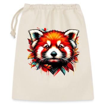 Kleiner Panda - Geschenkbeutel aus Baumwolle (40 x 50 cm) - Natur - Vorne