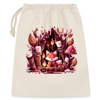 Renard dans l’incendie de forêt champignon - Sac cadeau 40 x 50 cm - nature - Devant
