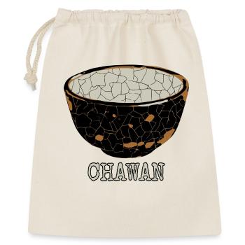 Bol de thé Chawan fissuré - Sac cadeau 40 x 50 cm - nature - Devant