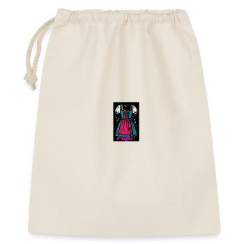 Traditionelles Dirndl mit moderner Farbpalette - Geschenkbeutel aus Baumwolle (40 x 50 cm) - Natur - Vorne