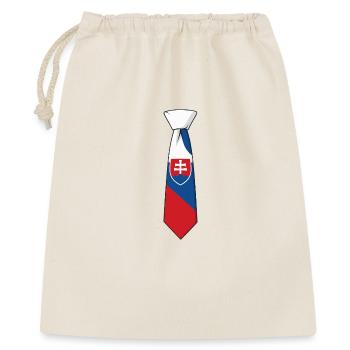 Slovenia Tie – Flaggendesign - Geschenkbeutel aus Baumwolle (40 x 50 cm) - Natur - Vorne