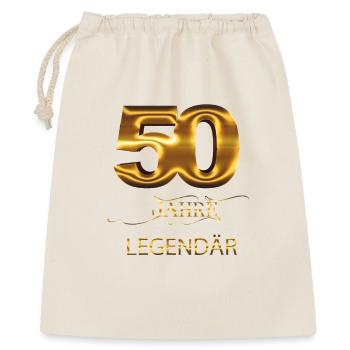 50 Jahre Legendär - Geschenkbeutel aus Baumwolle (40 x 50 cm) - Natur - Vorne