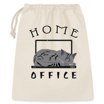 Chat relaxant dans le bureau à domicile - Sac cadeau 40 x 50 cm - nature - Devant