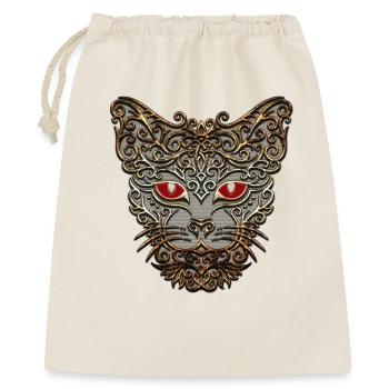 decorative cat head - Gift Bag 40 x 50 cm - nature - Front