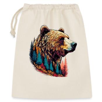 Bear with forest decorations - Gift Bag 40 x 50 cm - nature - Front