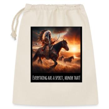 Art amérindien - Sac cadeau 40 x 50 cm - nature - Devant