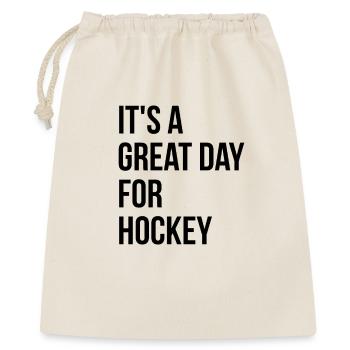 Hockey - Geschenkbeutel aus Baumwolle (40 x 50 cm) - Natur - Vorne