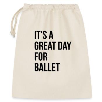 Ballett - Geschenkbeutel aus Baumwolle (40 x 50 cm) - Natur - Vorne