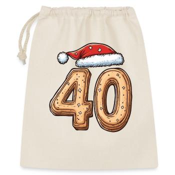 40 Number Biscuit Christmas - Gift Bag 40 x 50 cm - nature - Front