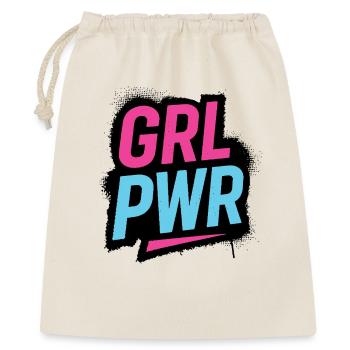 GIRL POWER – lass uns reden. - Geschenkbeutel aus Baumwolle (40 x 50 cm) - Natur - Vorne