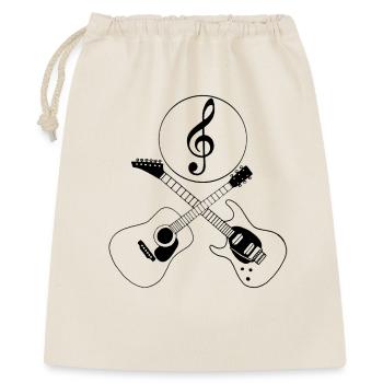 Guitars and treble clef - Gift Bag 40 x 50 cm - nature - Front