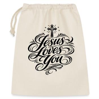 Jesus Loves You Proverb - Gift Bag 40 x 50 cm - nature - Front