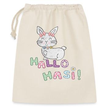 Bonjour lapin, - Sac cadeau 40 x 50 cm - nature - Devant