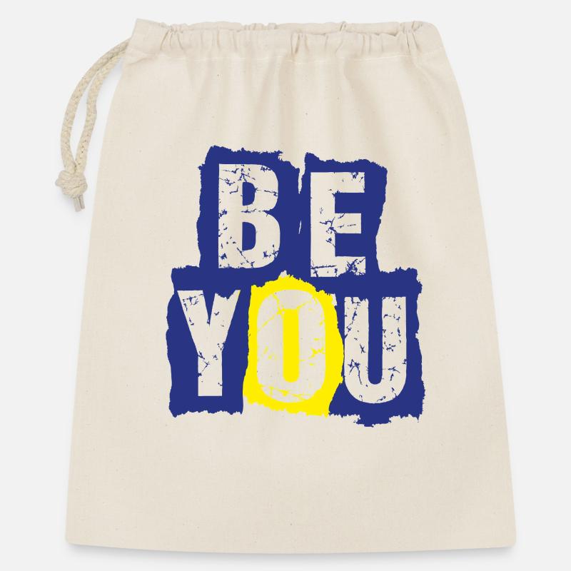 be_you - Geschenkbeutel aus Baumwolle (40 x 50 cm) - Natur