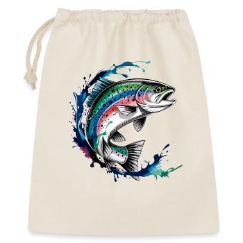 Saut de truite sauteuse - Sac cadeau 40 x 50 cm - nature - Devant