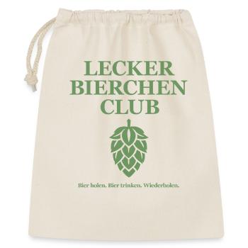 Lecker Bierchen Club - holen trinken Wiederholen - Geschenkbeutel aus Baumwolle (40 x 50 cm) - Natur - Vorne
