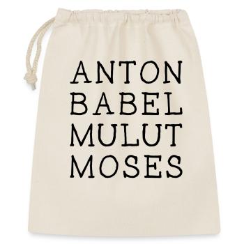 ANTON BABEL MULUT MOÏSE - Sort - Sac cadeau 40 x 50 cm - nature - Devant