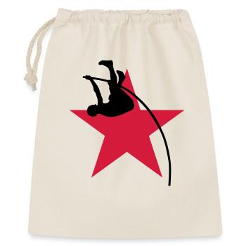 Stabhochsprung Stabhochsprunger Sport Sportler - Geschenkbeutel aus Baumwolle (40 x 50 cm) - Natur - Vorne