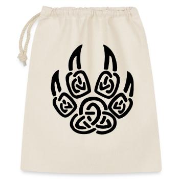 Schwarze Wikinger Wolfskrallen - Geschenkbeutel aus Baumwolle (40 x 50 cm) - Natur - Vorne