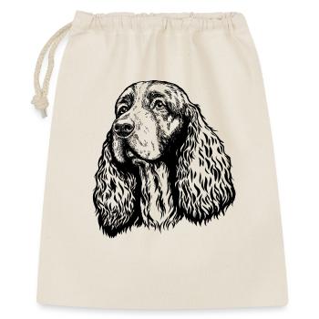 Springer Spaniel Portrait noir - Sac cadeau 40 x 50 cm - nature - Devant