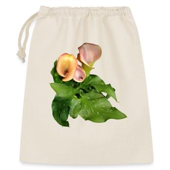 Fleurs de Calla en vert - Sac cadeau 40 x 50 cm - nature - Devant