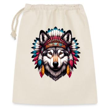 American Indian Wolf American Redskin - Gift Bag 40 x 50 cm - nature - Front