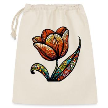 Tulpe - Geschenkbeutel aus Baumwolle (40 x 50 cm) - Natur - Vorne