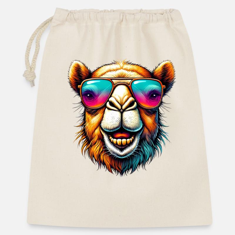 Kamel - Geschenkbeutel aus Baumwolle (40 x 50 cm) - Natur