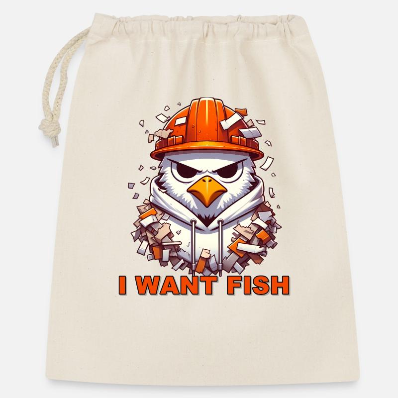 Seagull Construction Worker Graphic - Gift Bag 40 x 50 cm - nature