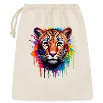 Peinture à l’aquarelle Leopard Color Explosion - Sac cadeau 40 x 50 cm - nature - Devant