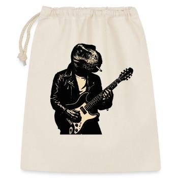Tyranno Rocker Dino Guitariste - Sac cadeau 40 x 50 cm - nature - Devant