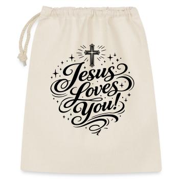 Jesus loves you - Gift Bag 40 x 50 cm - nature - Front