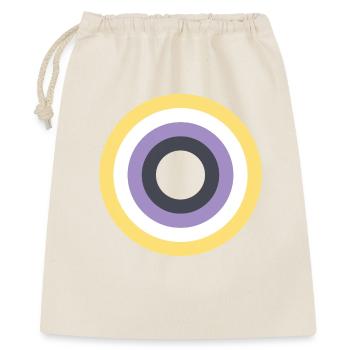 Konzentrische Ringpalette LGBTQ Non-Binär - Geschenkbeutel aus Baumwolle (40 x 50 cm) - Natur - Vorne
