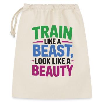 Train like a beast, look like a beauty - Gift Bag 40 x 50 cm - nature - Front