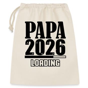 Papa 2026 Loading - Geschenkbeutel aus Baumwolle (40 x 50 cm) - Natur - Vorne