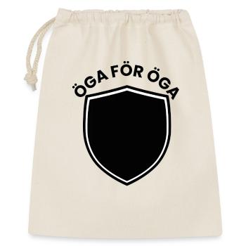 Un motif œil pour œil Shield en noir et blanc - Sac cadeau 40 x 50 cm - nature - Devant