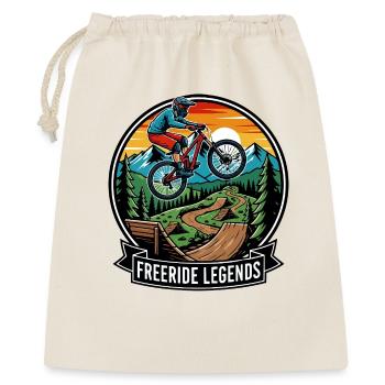 Freeride Legenden Mountainbike Enduro MTB Motiv - Geschenkbeutel aus Baumwolle (40 x 50 cm) - Natur - Vorne