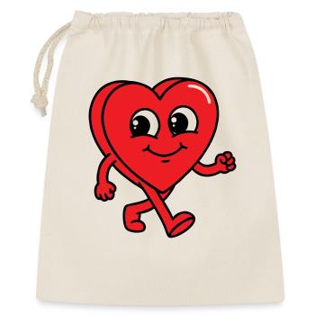 Walking Heart - Gift Bag 40 x 50 cm - nature - Front