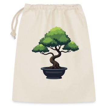 Bonsai Baum - Geschenkbeutel aus Baumwolle (40 x 50 cm) - Natur - Vorne