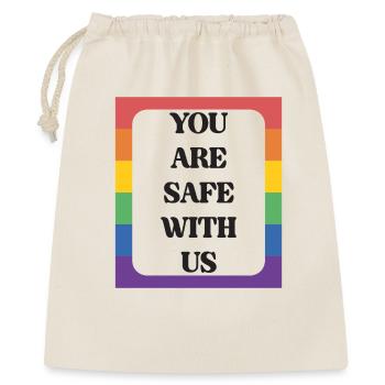LBGTQIA+ Safe Space Pride Month Sticker - Gift Bag 40 x 50 cm - nature - Front