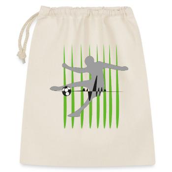 Kicker Herzschlag Fußball Pulsschlag - Geschenkbeutel aus Baumwolle (40 x 50 cm) - Natur - Vorne