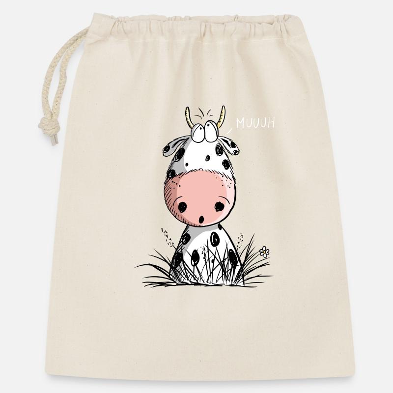 Comical Muh Cow I Beef Comic I Gift - Gift Bag 40 x 50 cm - nature