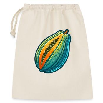 Dreiteilige bunte Papaya-Illustration - Geschenkbeutel aus Baumwolle (40 x 50 cm) - Natur - Vorne