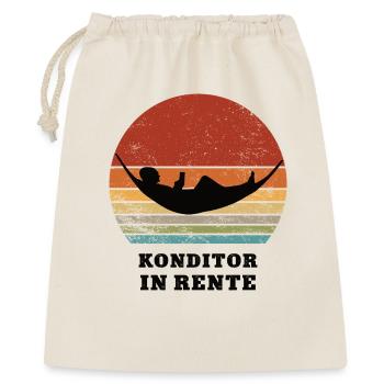 Pension Confectioner Pensioner Retired Confectionery Baker - Gift Bag 40 x 50 cm - nature - Front