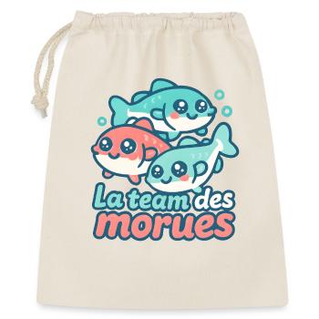 La team des morues kawaii - Sac cadeau 40 x 50 cm - nature - Devant