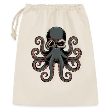 Octopus in steampunk style with monocle - Gift Bag 40 x 50 cm - nature - Front